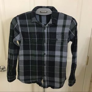 Long Sleeve Boy’s Plaid Flannel Shirt.